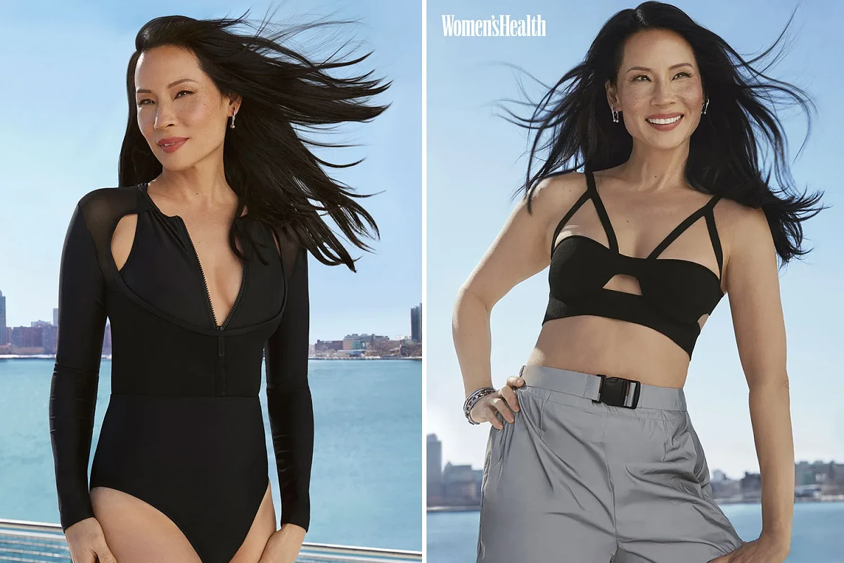 Lucy Liu stuns in swimwear & fishnet crop top for Women’s Health cover