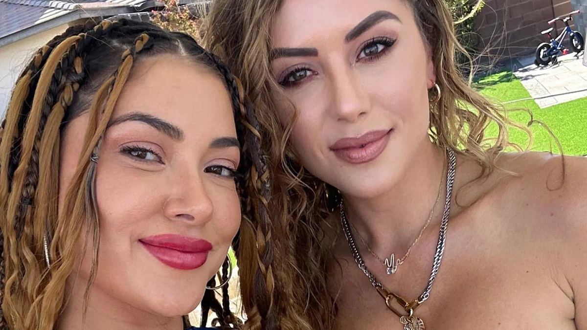 Octagon girls Arianny Celeste & Brittney Palmer sizzle in low-cut tops at party