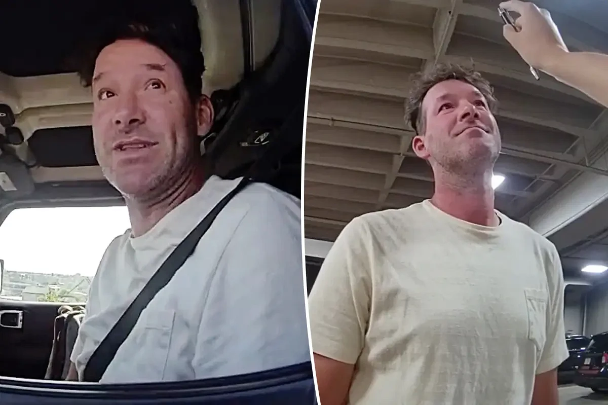 ‘Glassy-eyed’ Tony Romo fumbles field sobriety test in bodycam footage from OWI arrest