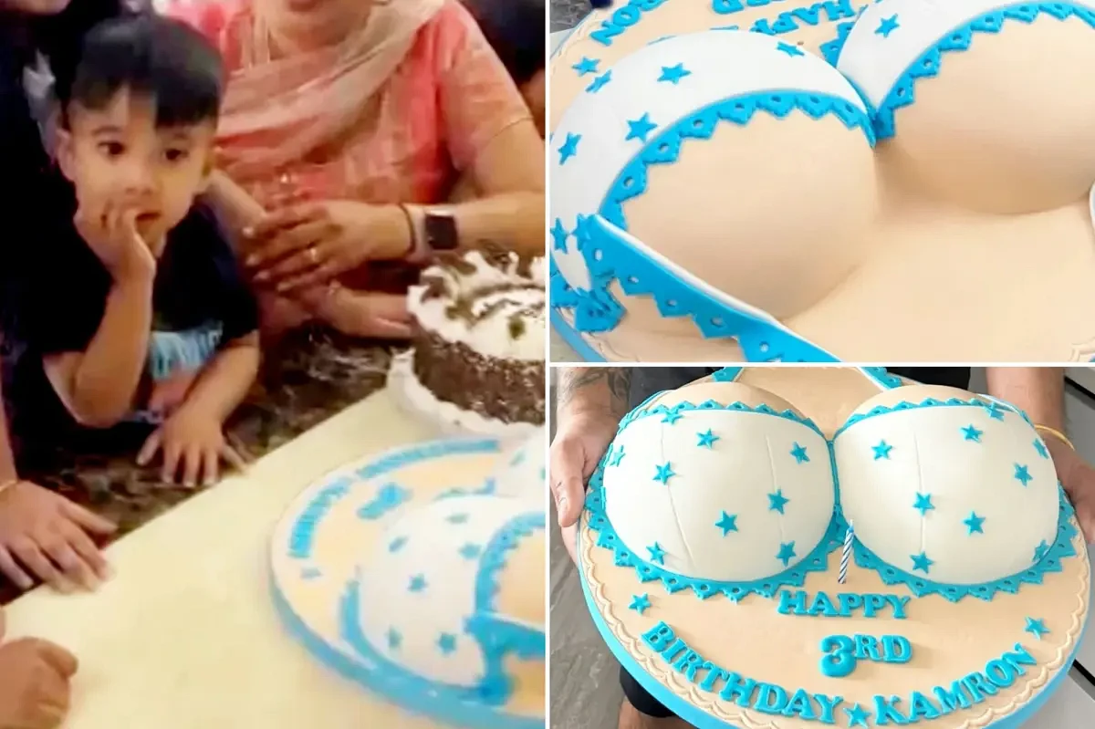 Here's why a mom gave 3-year-old son a boob cake for his birthday