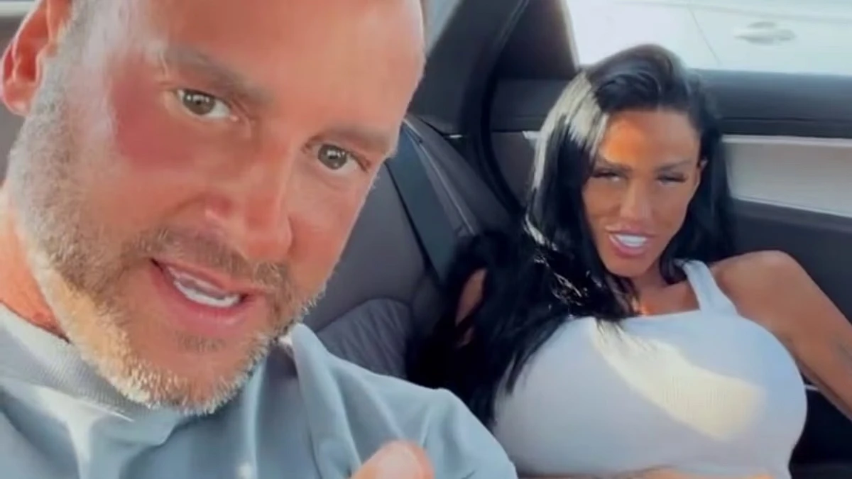 Katie Price's husband Lee Andrews praises his new 'wifey' as she shows off her surgically-enhanced figure in a daring cut-out dress on Dubai honeymoon