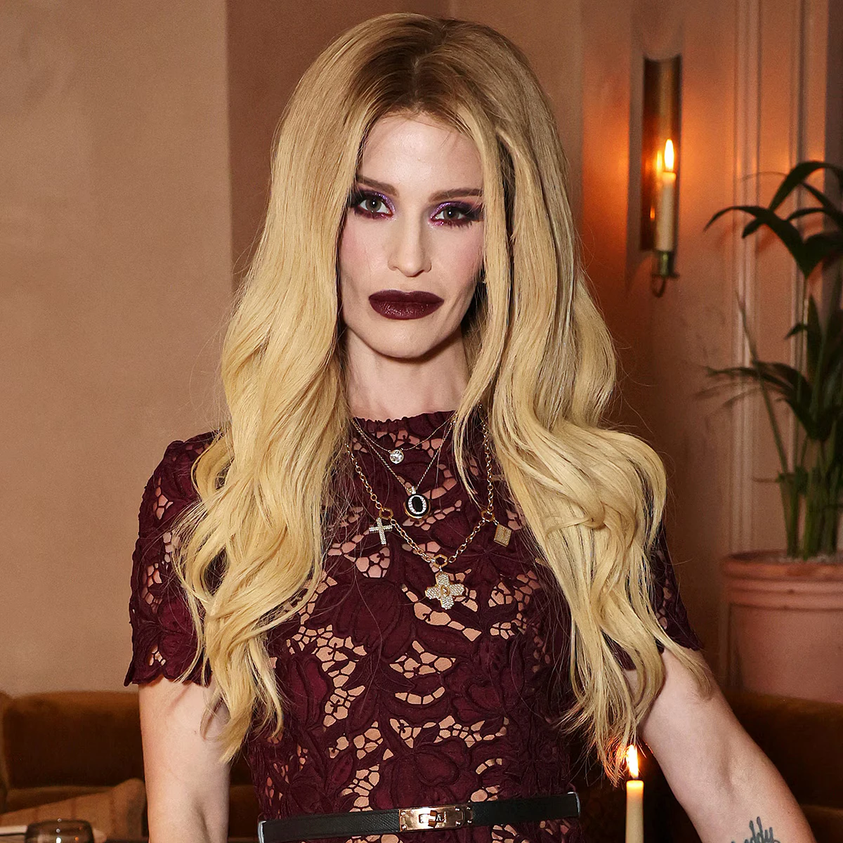 Kelly Osbourne Debuts Dramatic Dark Hair With Asymmetric Bangs at OnlyFans Runway Show