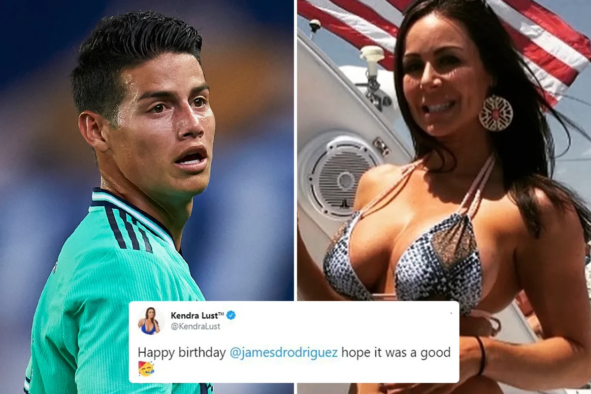 James Rodriguez linked with porn star Kendra Lust AGAIN after she wishes Real Madrid ace happy birthday on Twitter