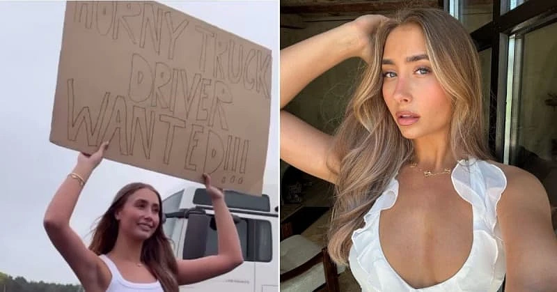 'She Needs to be Stopped!': OnlyFans' Star Lily Phillips' Latest X-Rated Stunt Fuels Fresh Controversy As She Flags Down 'Lonely' Truck Drivers for Sex
