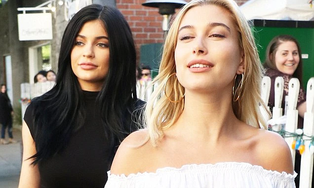 Kylie Jenner and Hailey Baldwin call into The Ivy for a bite to eat