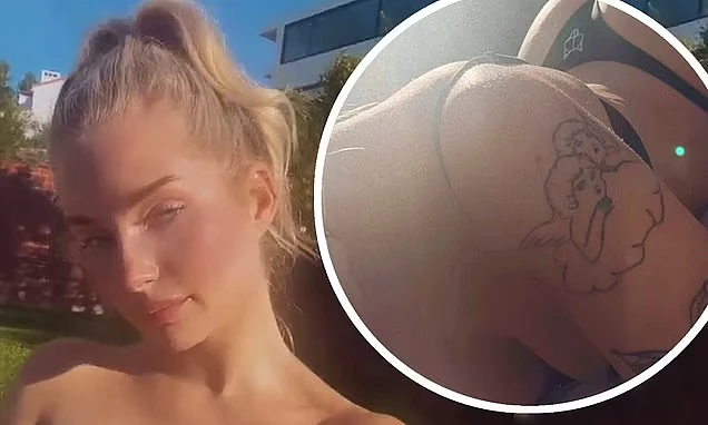 Lottie Moss goes topless and strips down to nothing but a skimpy black thong in more racy snaps