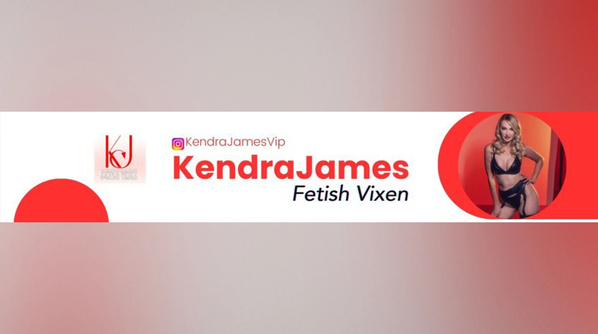 Kendra James - KJ cosplay femdom fetish banner