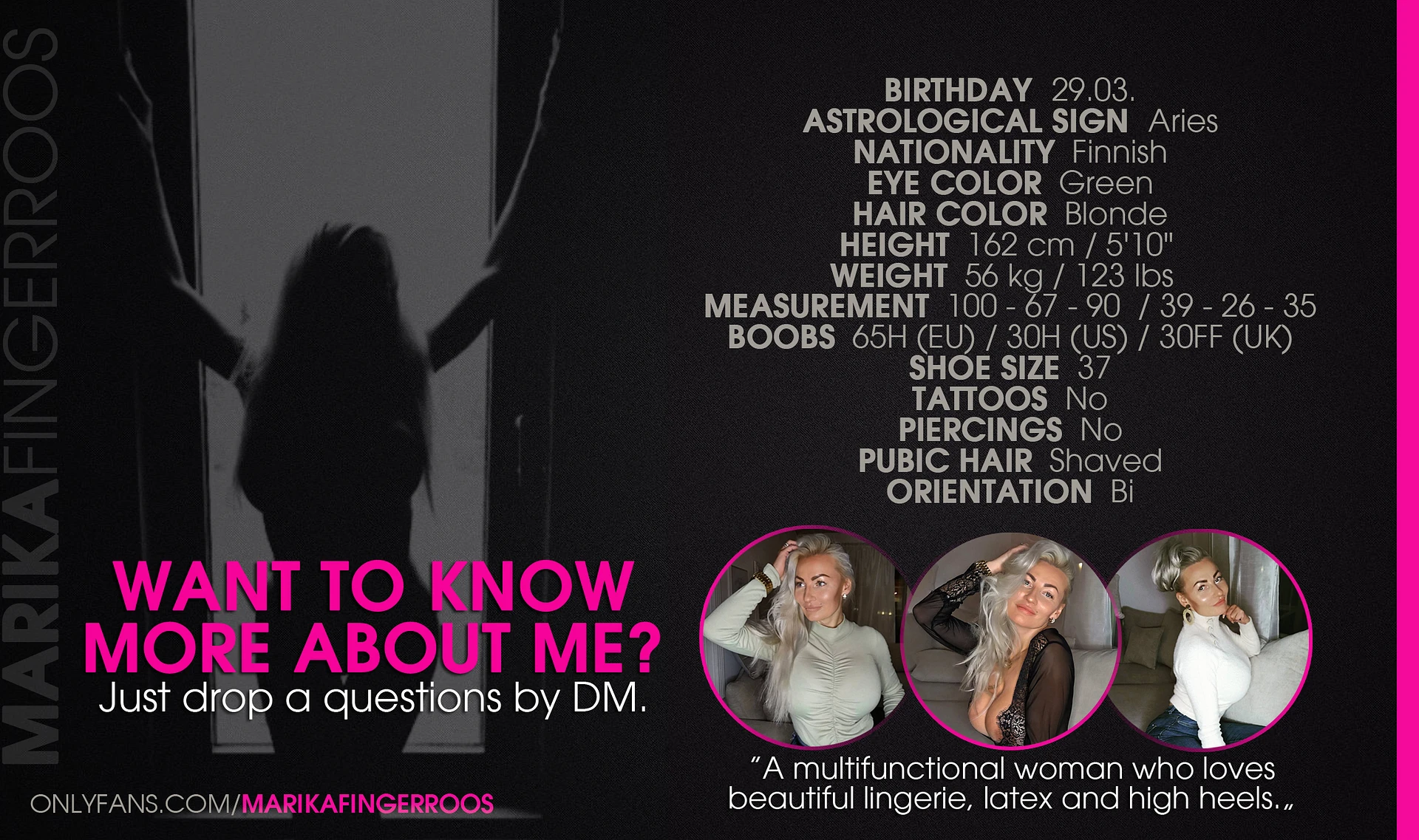 Marika Fingerroos banner